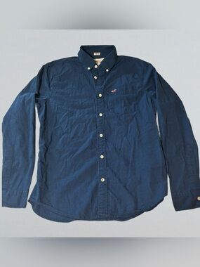 Retro Hollister Navy Button Up Shirt